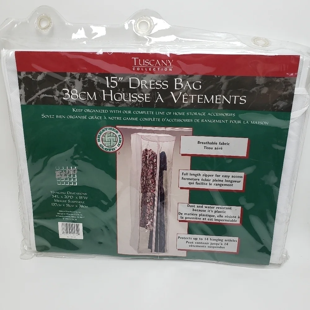 Dress dust bag organizer